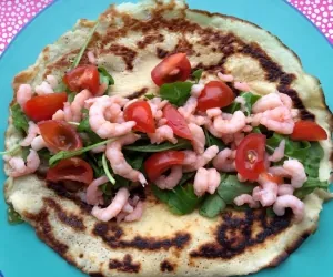 Eierwrap met topping naar keuze