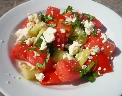 Salade met Watermeloen