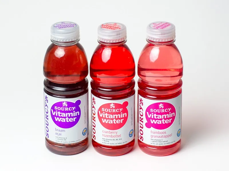 Vitaminewater is niet zo gezond als de naam doet vermoeden