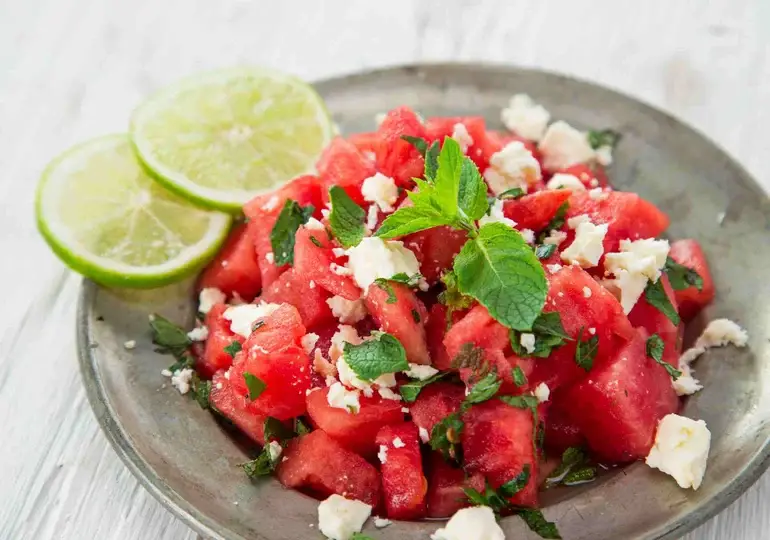 Watermeloen salade met feta