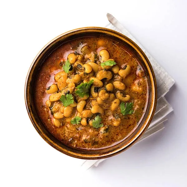 Zwarte oogbonen in lekkere paprika saus