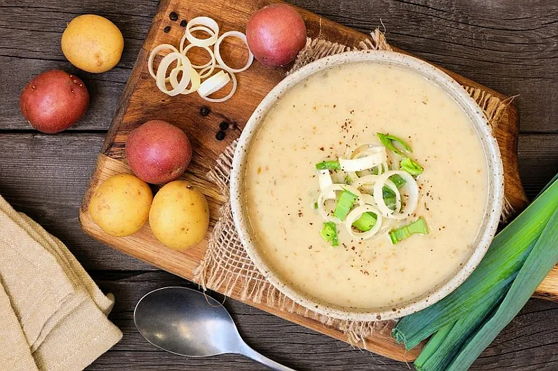 Aardappelsoep met nootmuskaat