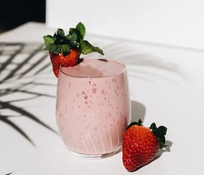 Frisse aardbeien smoothie