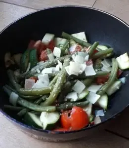 Groenten met kaas