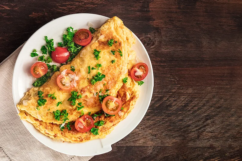Omelet met groenten: snel en simpel