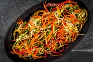 Herfst pasta met courgette pesto