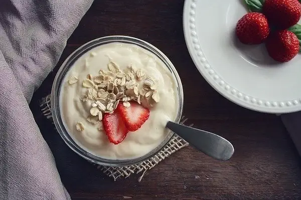 Yoghurt met perzik